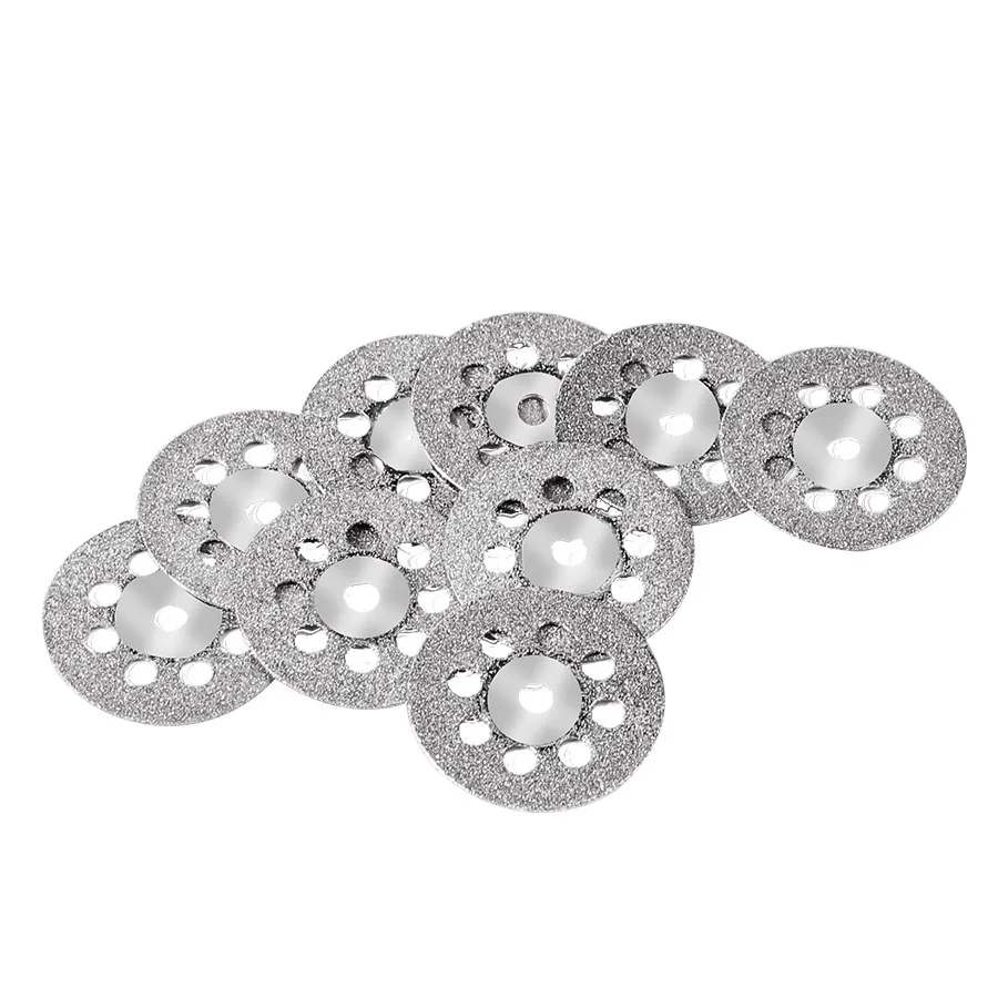 HILDA-10pcs-set-22mm-Mini-Saw-Blade-Silver-Cutting-Discs-with-2X-Connecting-Shank-for-Dremel