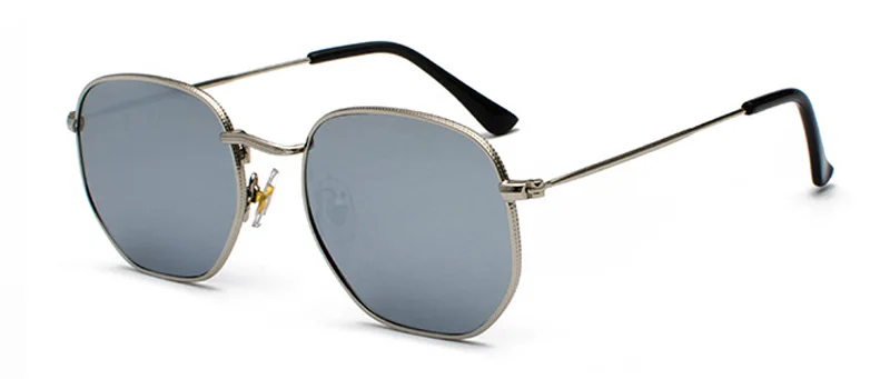 SHAUNA Ретро Женские квадратные солнцезащитные очки Классические мужские очки оправа - Цвет линз: Silver Mirror