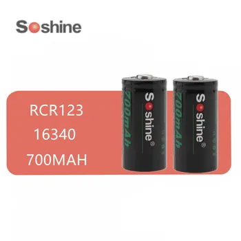 

2 pcs Soshine Li-ion RCR123/16340 Battery 700mAh 3.7V rechargeable Battery