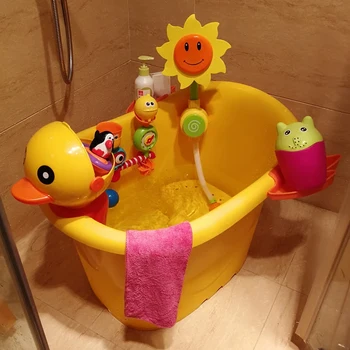 

Plastic Baby Shower Basin Bath Bucket Thickening Cartoon Duck
