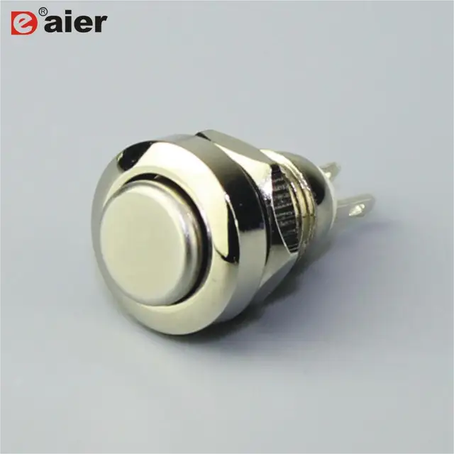 1Pcs 1A 24VDC OFF (ON) Momentary Metal Push Button Switch IP65 T85