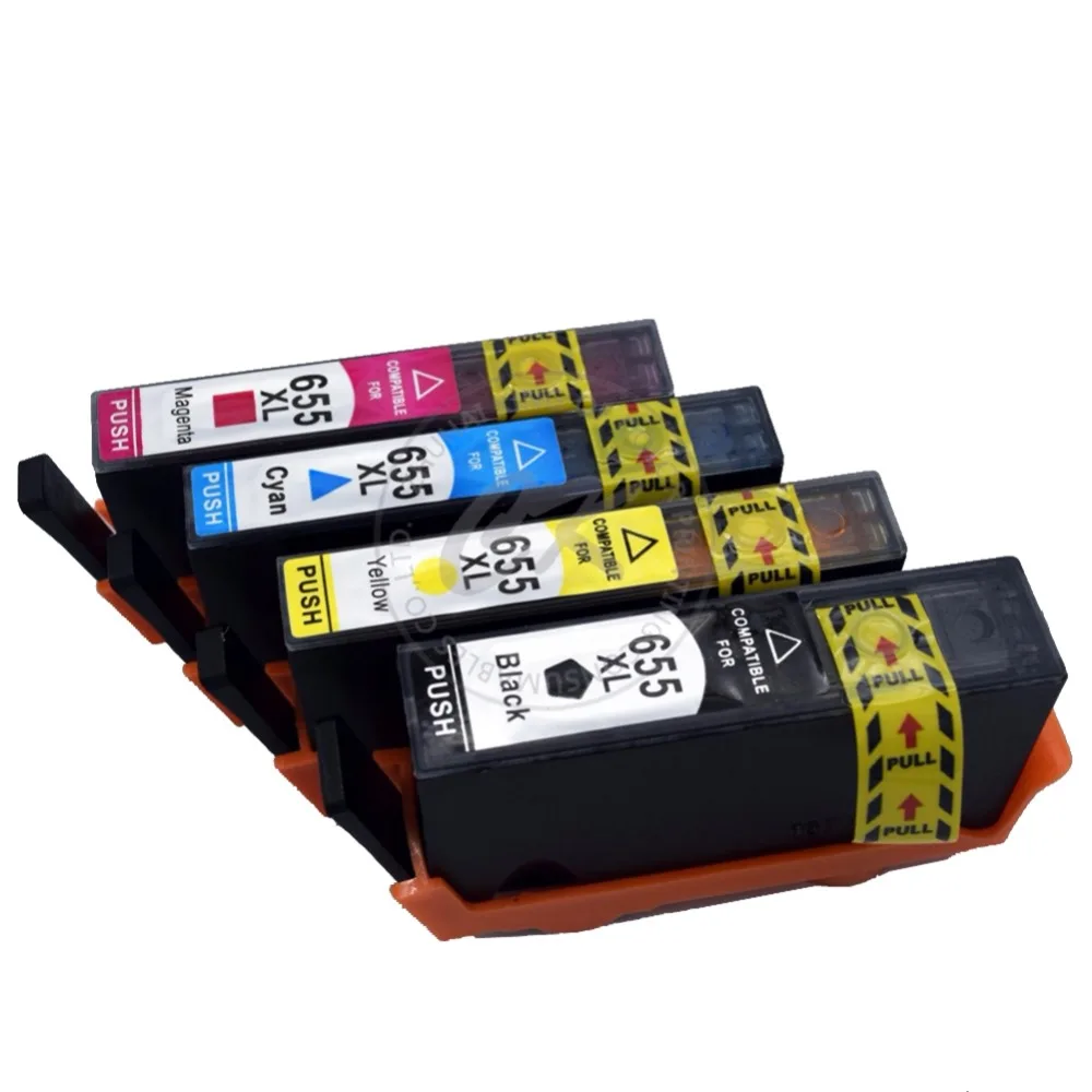 4x Compitalbe для HP655 чернильный картридж HP deskjet 3525 4615 5525 4625 CZ109AE CZ110AE CZ111AE CA112AE принтер|ink