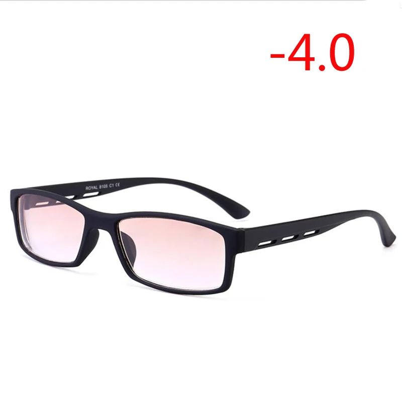 Ретро TR90 студенческие очки для близорукости для Унисекс модные чайные линзы Близорукие Очки-1,0-1,5-2,0-4,0 - Цвет оправы: Myopia 400