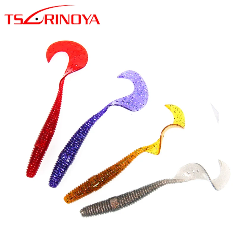 

TSURINOYA DW-R28 Grub 85mm/2.4g 6pcs Soft Bait Artificial Bait Fake Bait Swimbaits Fihisng Lures Worm Bait Grub Fishing Tackle