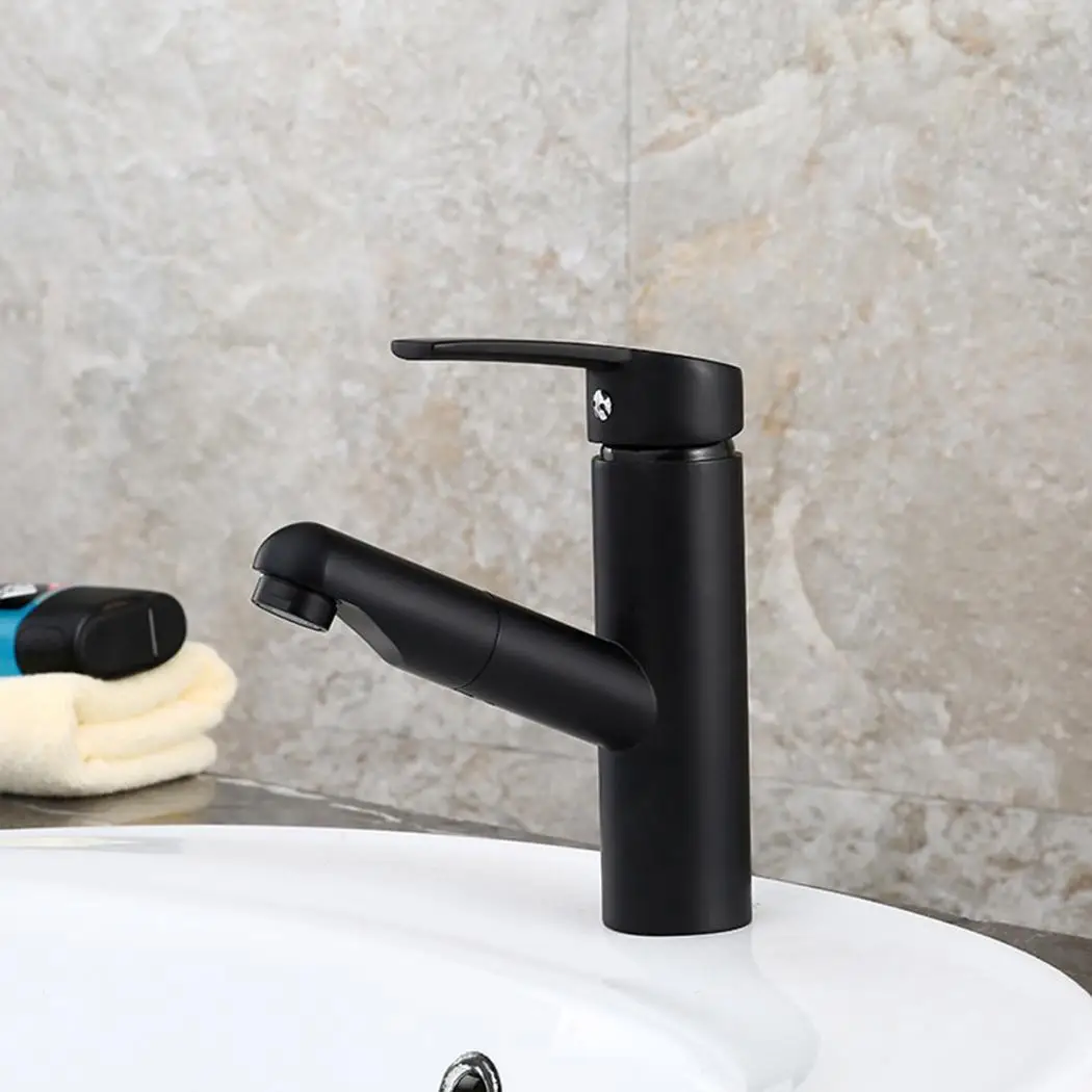 Durable Practical Anti-rust Household Single Handle Home 50 Pull 0-60C Out Sprayer Black Faucet Durable Practical Anti-rust Household Single Handle Home 50 Pull 0-60C Out Sprayer Black Faucet