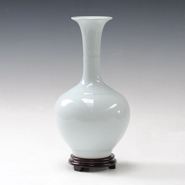Jingdezhen antique ceramic vase porcelain color glaze ice crack white vase modern fashion crafts home furnishings 2