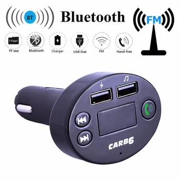 

Wireless Bluetooth 4.1 Handsfree Car FM Transmitter Kit MP3 Player Dual USB Charger