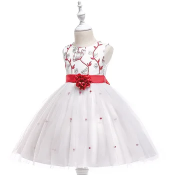 Ball Gown Flower Girl Dresses Pink Green Gray Knee Length Pageant Dresses for Girls Communion 2018 fashion green and pink rainbow flower fairy costume for girls birthday cupcake layered dresses