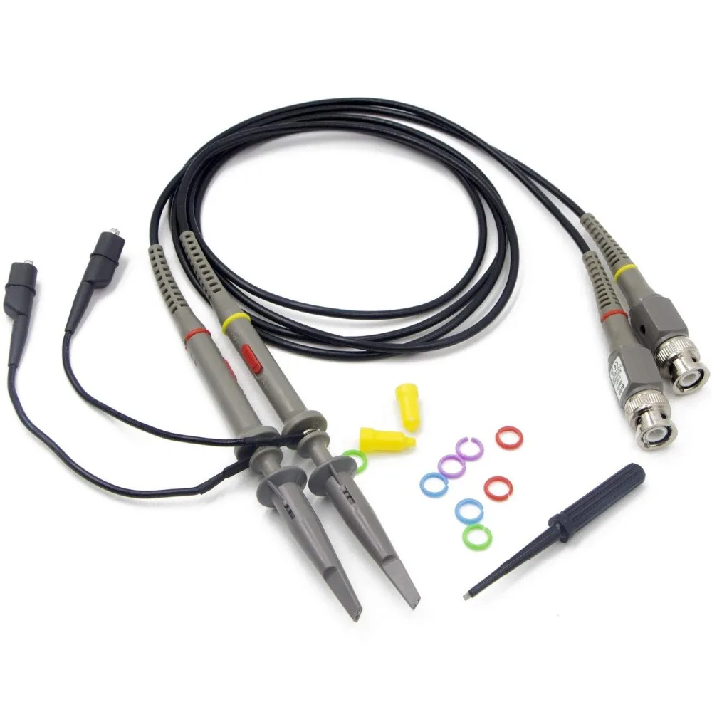 2x 100MHz Oscilloscope Scope Analyzer Clip Probe test leads kit & accessories 
