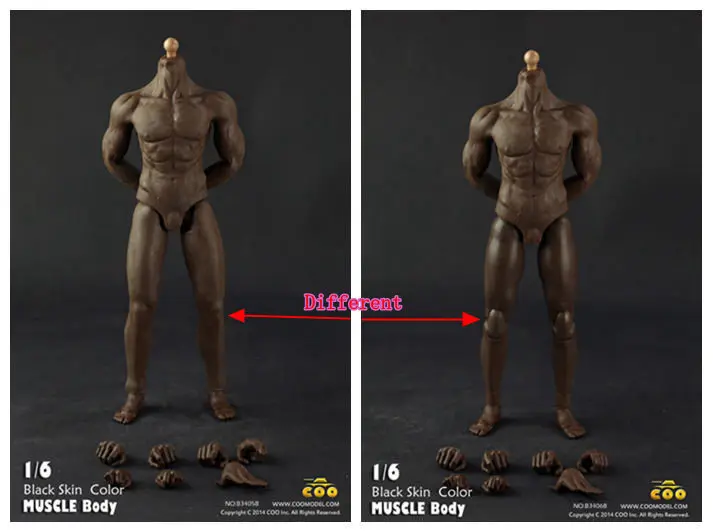 COO 1/ 6 scale muscular black skin action figures Boby for 12 dolls DIY Accessories , Semi-finished Product soldier