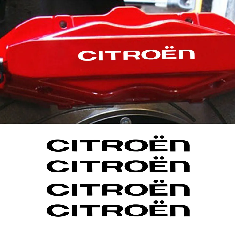 

4pcs for Citroen HI-Temp Premium Brake Caliper Decals Stickers CAST Vinyl
