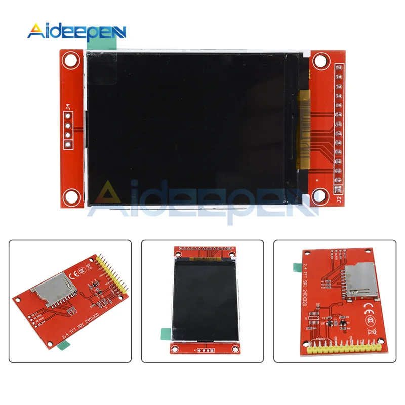 2,4 дюйма 240x320 SPI TFT lcd модуль последовательного порта 3,3 V 5V PCB адаптер Micro SD карта ILI9341 2," ЖК-дисплей белый светодиодный для Arduino