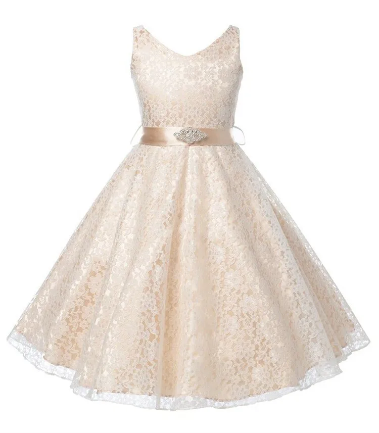 Новое летнее платье для девочек одежда на год свадебное платье с цветочным узором для девочек кружевное платье принцессы с цветочным рисунком для девочек, одежда для маленьких девочек
