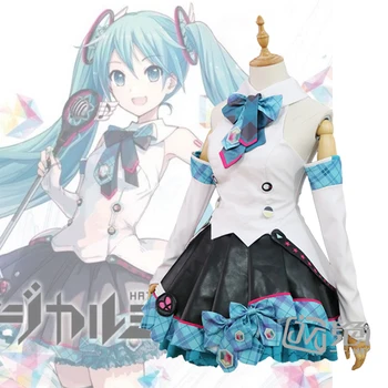 

[Customize] Anime Vocaloid Miku 2017 Magic Mirai Concert SJ Uniform Dress Cosplay costume Halloween Costume for women Free ship