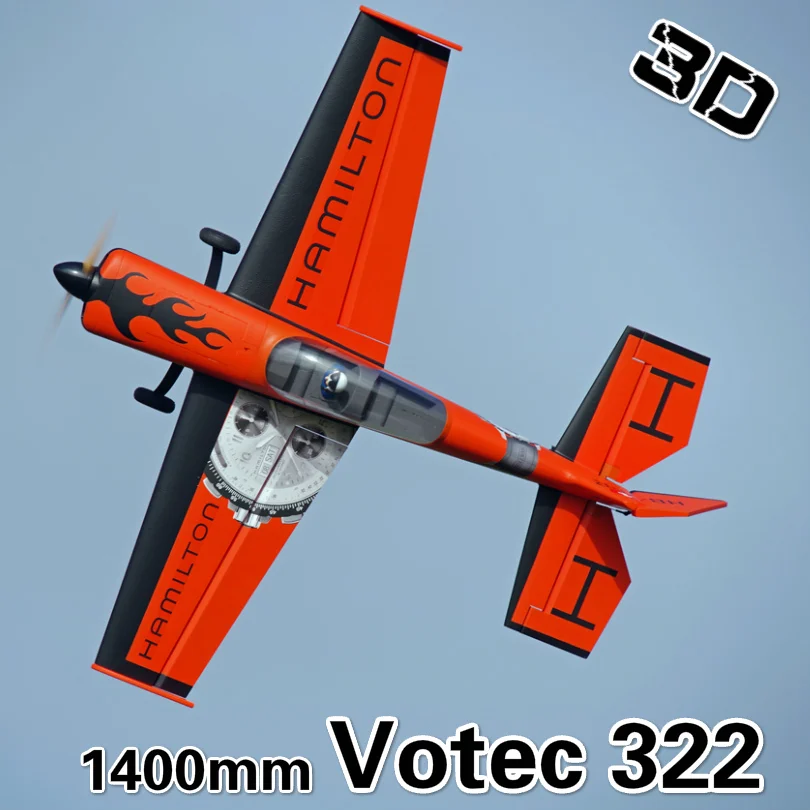 FMS 1400 мм Votec 322 V322 аэробический 3D Летающий радиоуправляемый самолет изготовленный