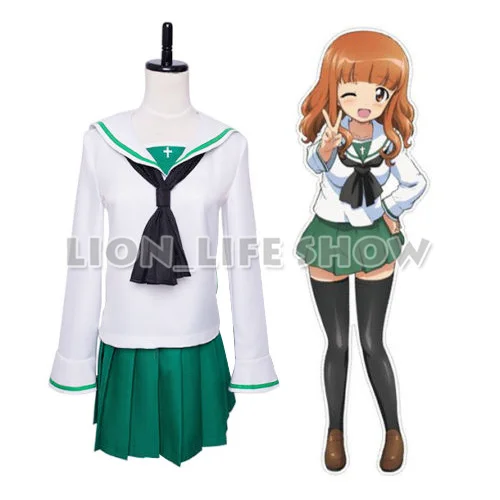 Школьная форма для девочек и Nishizumi Miho Saori Takebe костюм костюмированной