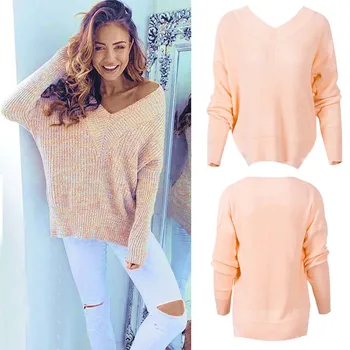 

Women Winter Sweaters Casual Long Sleeve Warm Clothes 2016 New Fashion Solid Grace Women Knitwear Clothing Outwear