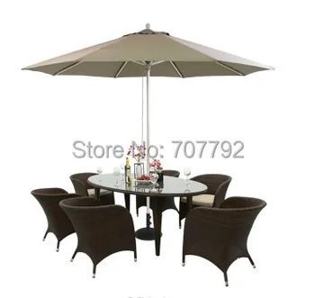 

Rattan dinnig table& chair 7pieces set