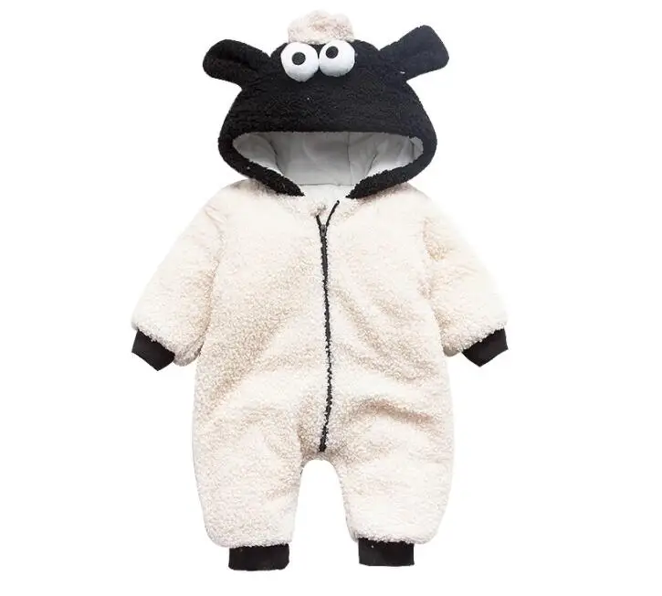 

New Year's Baby Clothing winter Long Sleeve Costumes Newborn Baby Boys Girl Sean lamb Jumpsuit s Cute Climbing Cloth