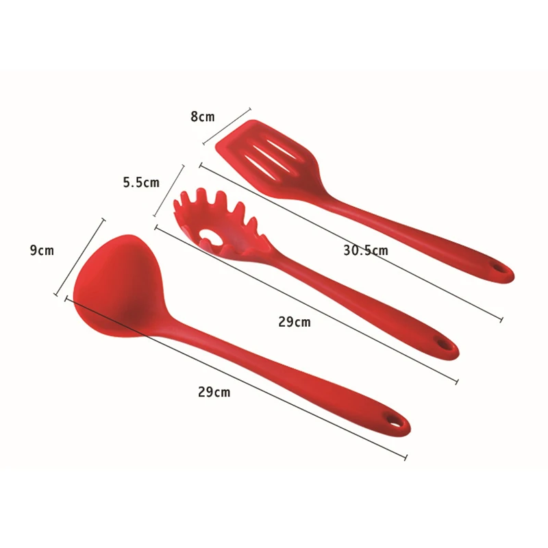 MOSEKO 10 шт. кухонные силиконовые антипригарные ложки для приготовления пищи лопатка половник венчики для яиц посуда набор посуды для выпечки инструменты для приготовления пищи