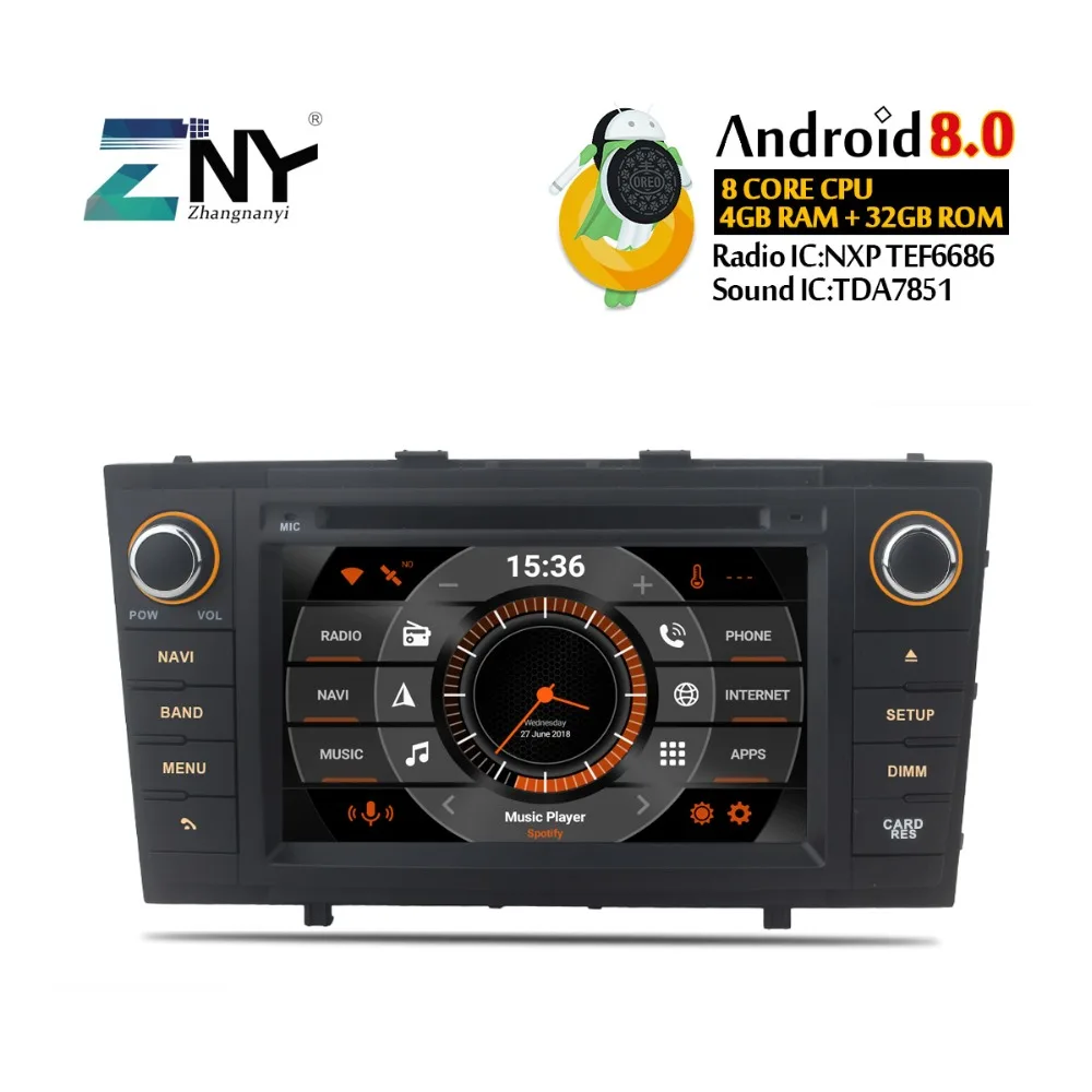 7" Android 8.0 Car DVD For Toyota Avensis T27 2009 2010