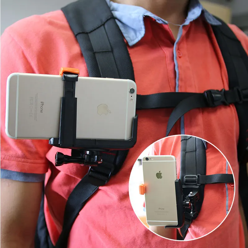 

Quick Release Backpack Belt Hat Clip Mount Adapter for Sony AS50 AS300R AZ1 X3000R/Gopro 7 5 /SJcam/Xiaoyi 4k for iPhone huawei