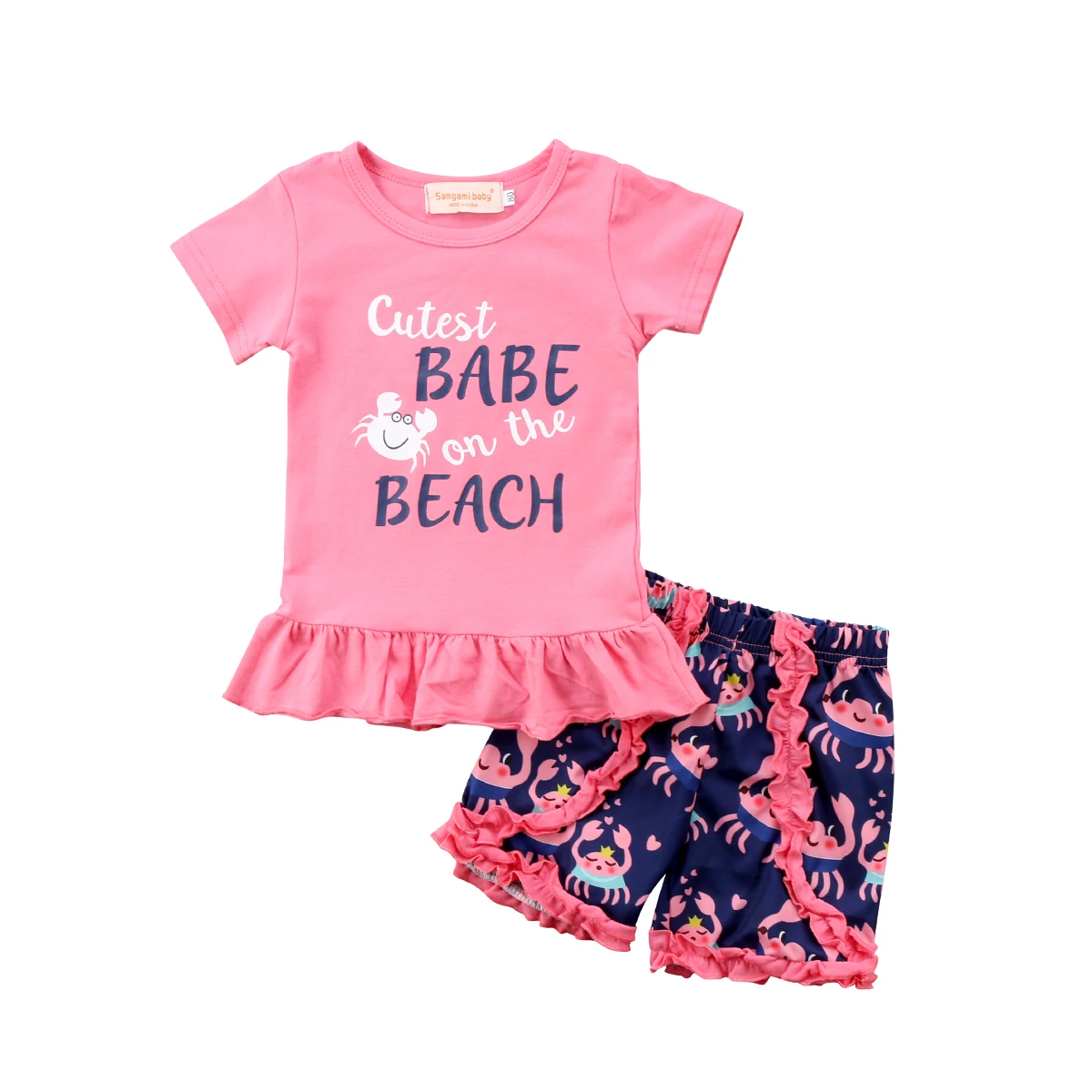 

Lovely Newborn Baby Infant T-Shirt Tops Short Pants Cotton Outfits Clothes Set