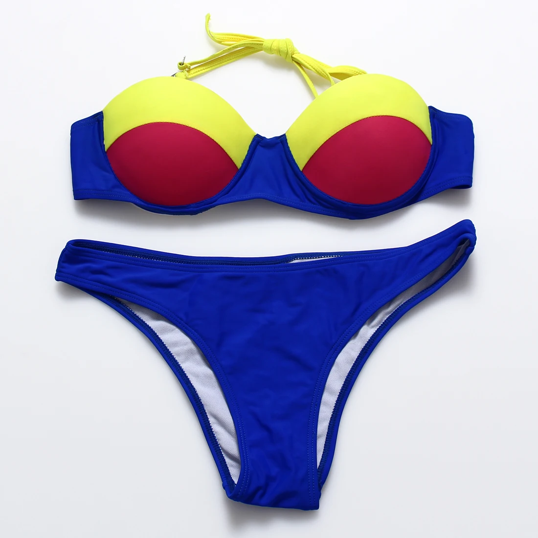 JABERNI Bikini 2018 Sexy Women's swimsuit Patchwork Bikini Sets Summer Bather Push Up Bra Top