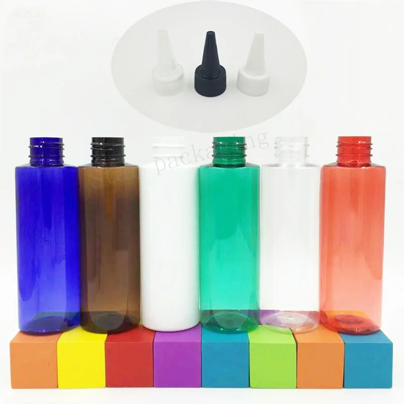 Breeze 40pcs 120ml High Quality Lotion Bottle Pointed Cover Top Eliquid Makeup Bottles Empty