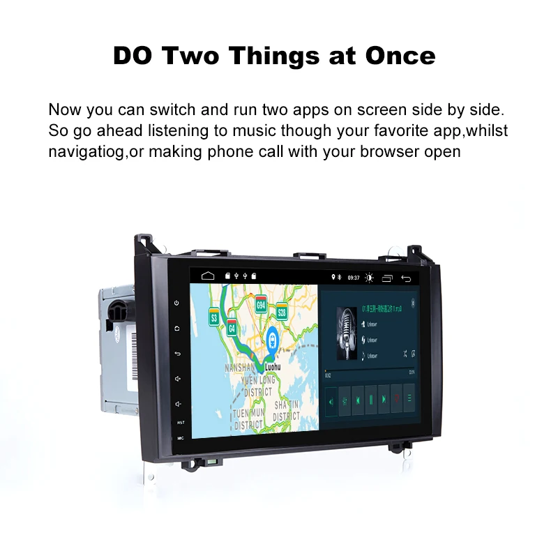 Sale 2 din android 9.0 Car Multimedia GPS Head unit for Mercedes Benz B200 A B Class W169 W245 Viano Vito W639 Sprinter W906DVD Radio 3