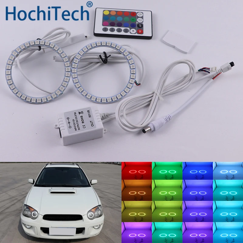Для Subaru Impreza 2002 2003 2004 2005 разноцветный комплект светодиодов глаза ангела кольца RGB