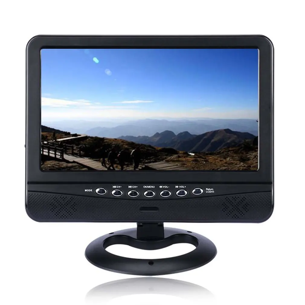 

Mini TV 9.5 inch TFT LCD Color Analog TV with Wide Angle Support FM function & TXT Reader Function Black Model: 901