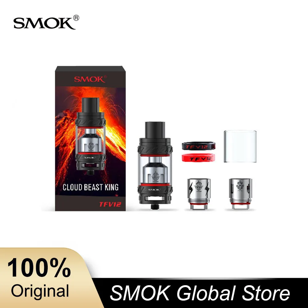 

Smok Tfv12 Tank Atomizer 6ml Vape Tank V12 T12 V12 X4 V12 Q4 Replacement Coil Head