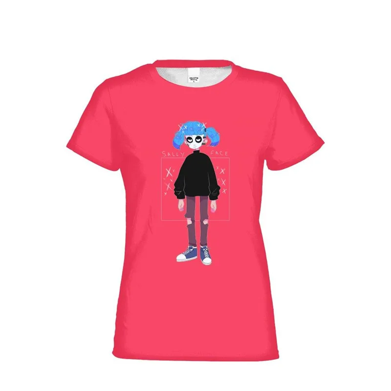 

VEEVAN Brand Design T-Shirt Women Harajuku Sally Face 3D Printed Top Tees Short Sleeves O-Neck Costume Streetwear Clothes Female