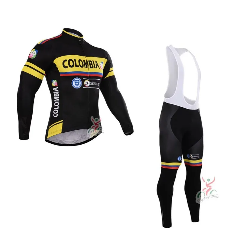

spring autumn pro team colombia mens long sleeves Cycling jerseys breathable bike clothing MTB Ropa Ciclismo Bicycle maillot