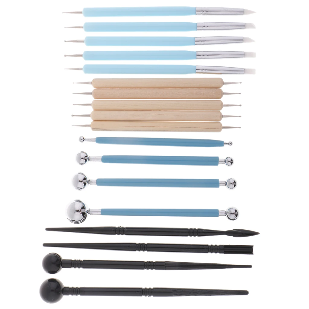 18 Pieces Polymer Clay Tools Modeling Clay Sculpting Tools Kits For Pottery
