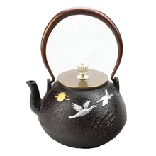 1L чугунный чайник Южная Япония двойной сорока хурма чайник кунг-фу Чай горшок металлическая посуда