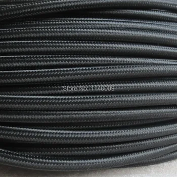 

50m/lot DHL Free Shipping 2x0.75mm2 Textile Electrical Wire Color Braided Wire Fabric Covered Electrical Power Cord Fabric Wire