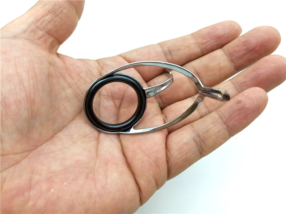 Vara de Pesca Sunmile Prata Inoxidável Guia Anéis Faça Você Mesmo Telescópica Distância Lance Haste Acessórios Reparação Dicas 9 Pçs Aço 2 Cheap Varas de pescar