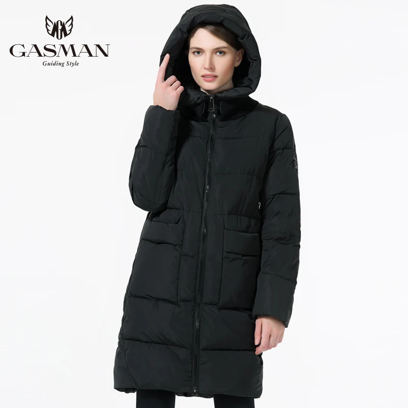 GASMAN Plus Size Coat Women Winter 2018 New Fashion Thickening Bio Down Jacket Long Women's Hooded Warm Parka Overcoats 6XL 5XL
