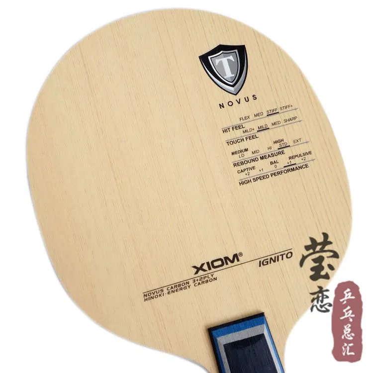 الأصلية xiom ignito الجدول مضارب تنس الطاولة تنس المضرب داخلي الرياضة الكربون شفرة