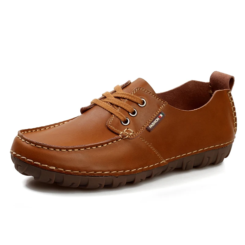

new Leisure Genuine Leather soft Men Shoes driving Shoes Comfortable Flats Shoes Men , men casual shoes
