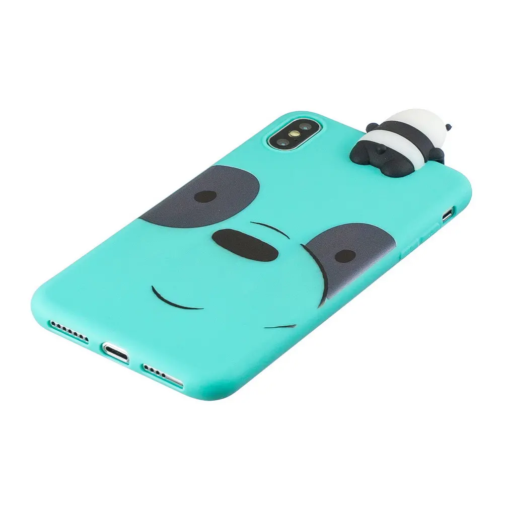 Силиконовый чехол для iphone 7 мягкий из ТПУ с 3D рисунком единорога свиньи медведя