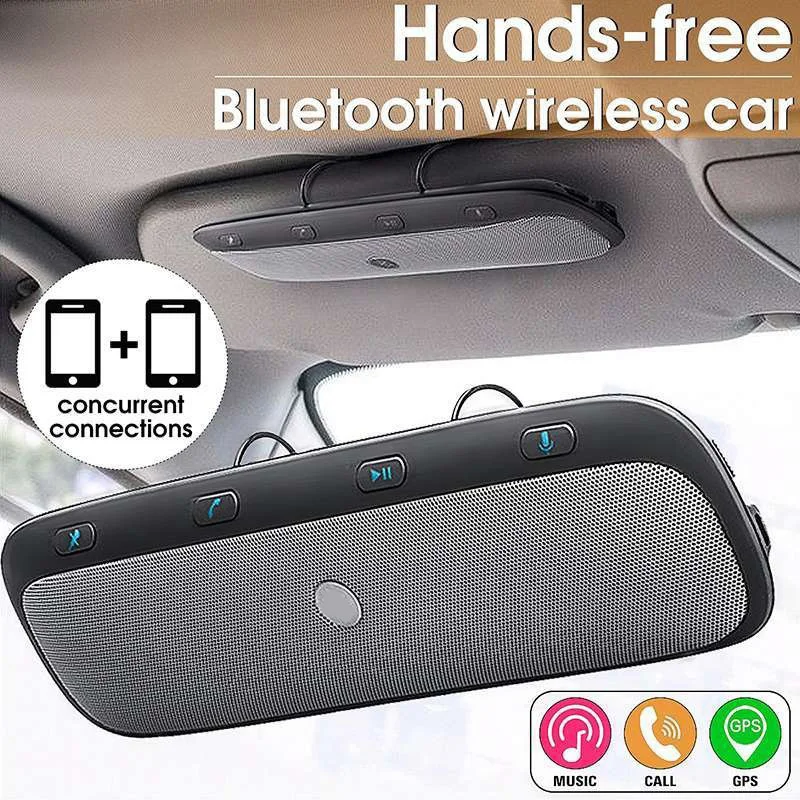 Tanie Nowy TZ900 osłona przeciwsłoneczna wielopunktowy bezprzewodowy zestaw głośnomówiący Bluetooth zestaw głośnomówiący zestaw głośnomówiący Audio głośnik do muzyki dla smartfonów 5