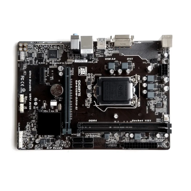 Для Gigabyte GA B150M D3VX SI оригинальная б/у настольная материнская плата B150 LGA 1151 i3 i5 i7 DDR4