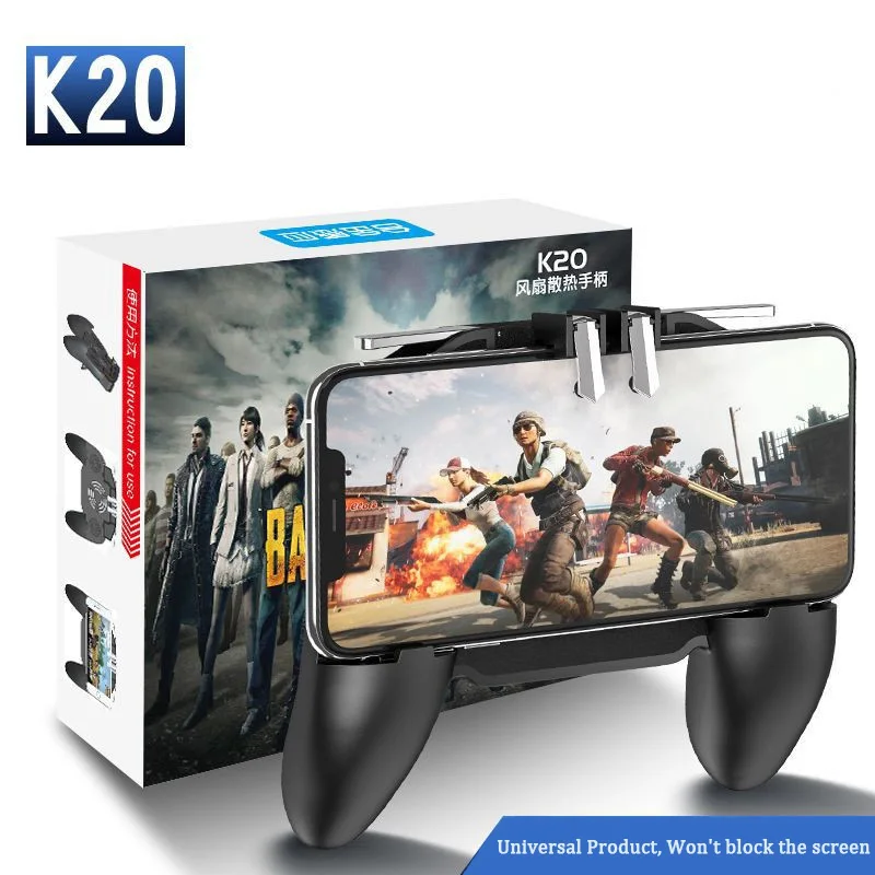 PBUG Mobile L1R1 shooter game controller with cooler fan pubg joystick for phone game holder pubg t