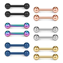 JFORYOU 316L ниппель из нержавеющей стали PA язык щит кольцо со штангой штанга, пирсинг для губ фиксатор 12G 16 мм 2-12 шт