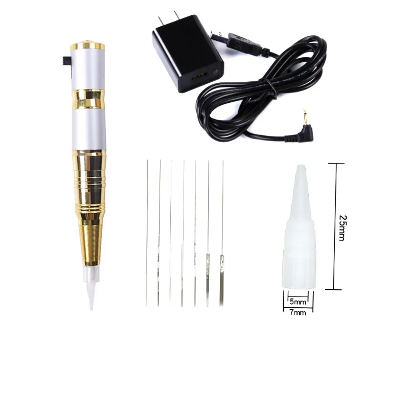 Charging Dermografo Universal Permanent Makeup Kit Eyebrow Lip Liner Tattoo Machine Tattoo Pen With