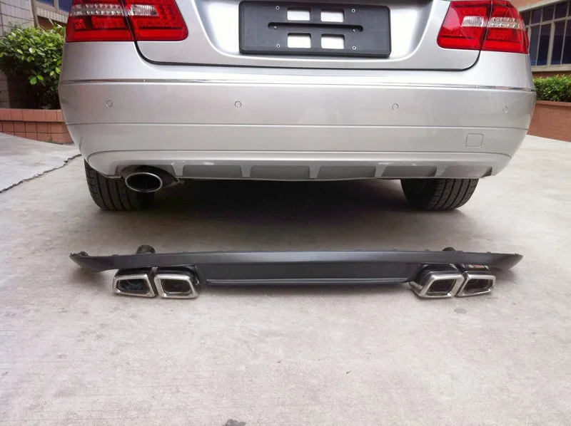 Pu W207 Amg Quad Exhaust Duel Outlet Auto Bodykit Diffusers Car Rear Bumper Diffuser For Benz W207 E Coupe E260 E350 Cgi 09 11 Diffuser Car Diffuser Bumperdiffuser Rear Aliexpress