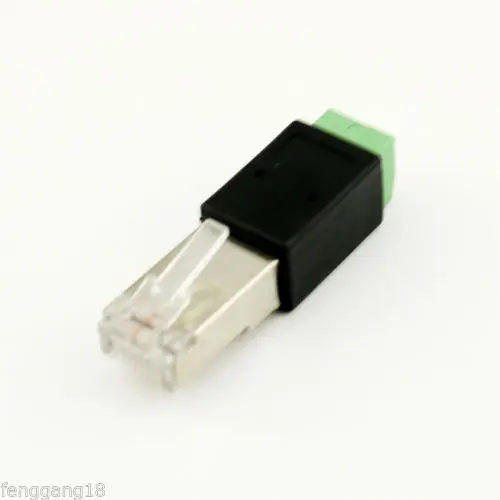  1pcs RJ45 Male to 485 2 Pin (4 5P) Screw Terminal Adapter Connector Splitter CCTV DVR - 32866618353